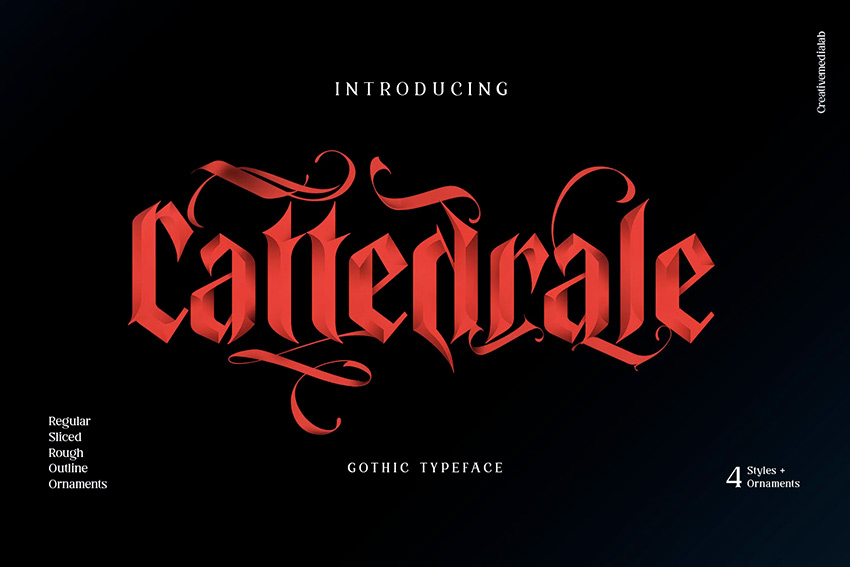Cattedrale - Gothic Blackletter Font (OTF, TTF, WOFF)